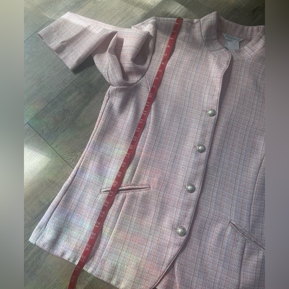 Vintage Elisabeth Williams Pink Plaid Button Down Blazer - Picture 7 of 8